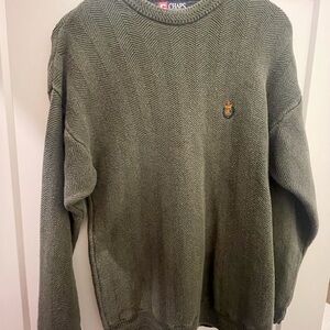 Polo Ralph Lauren Olive Herringbone Crewneck Sweater
